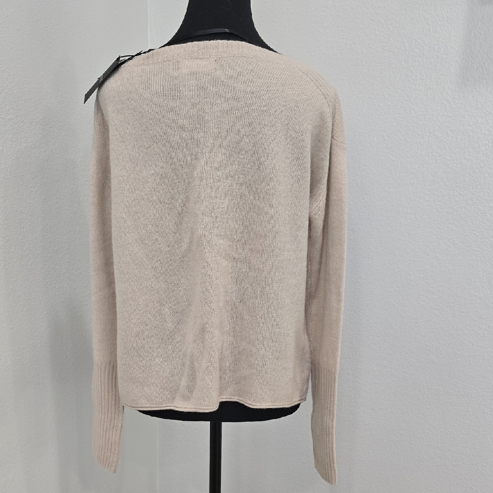 NAADAM 100% Cashmere Boatneck Sweater Cream Off Shoulder Size S NWT - Picture 7 of 11